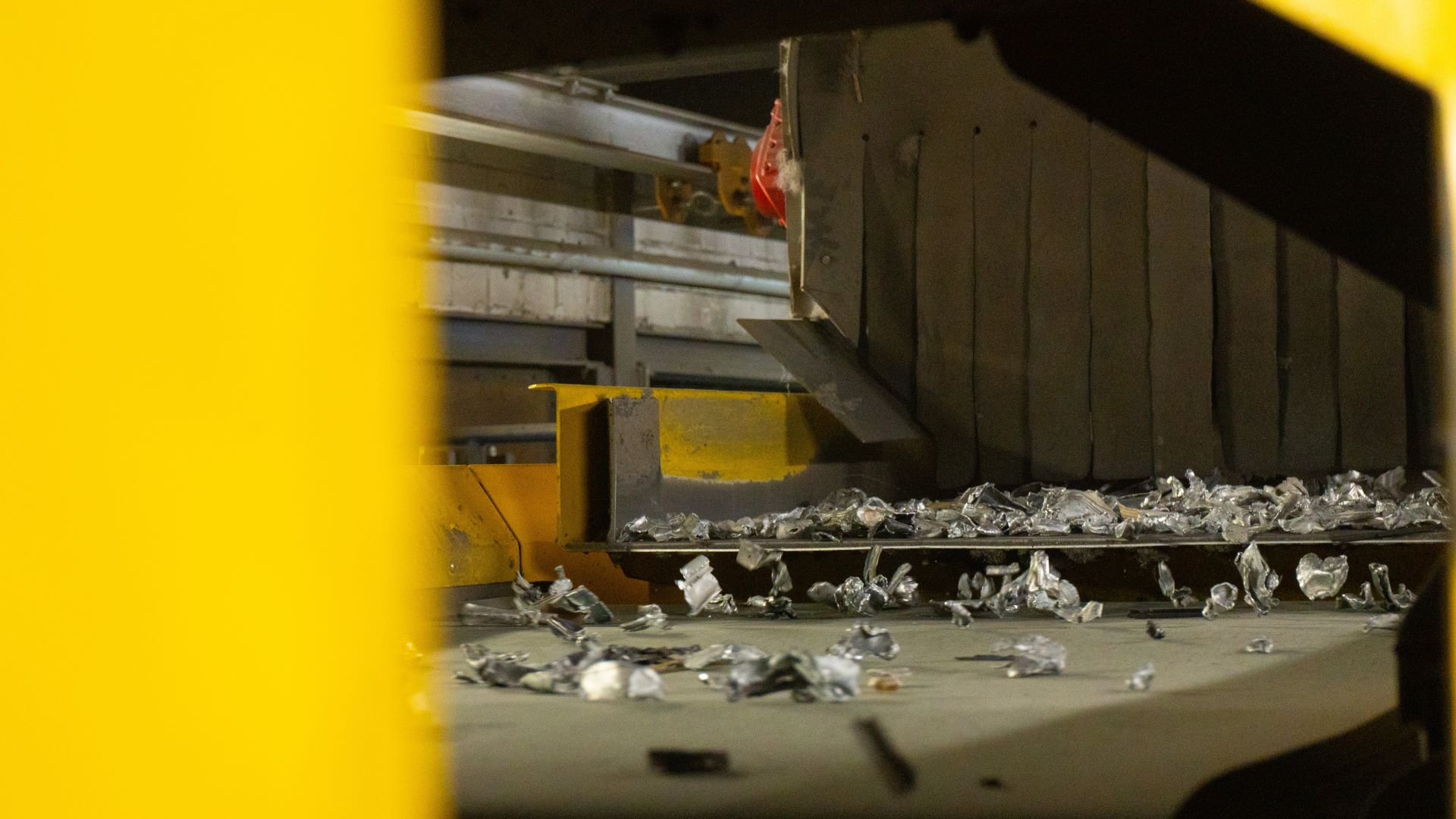 a dumpster with trash in it