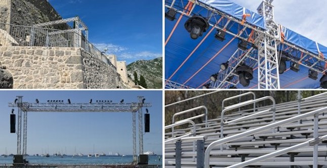 a large roller coaster