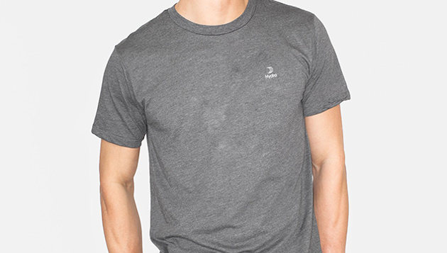 a man wearing a grey shirt