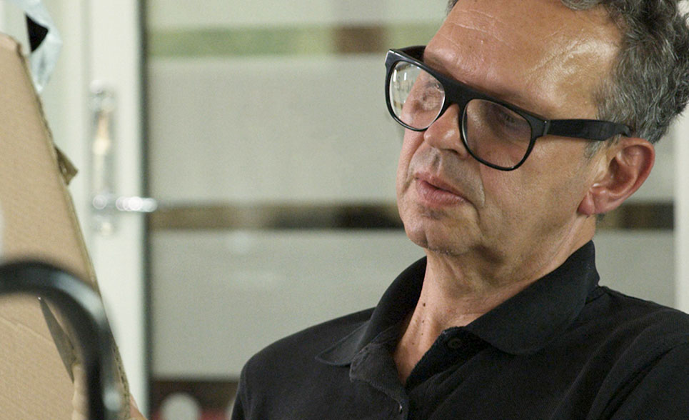 a man wearing glasses