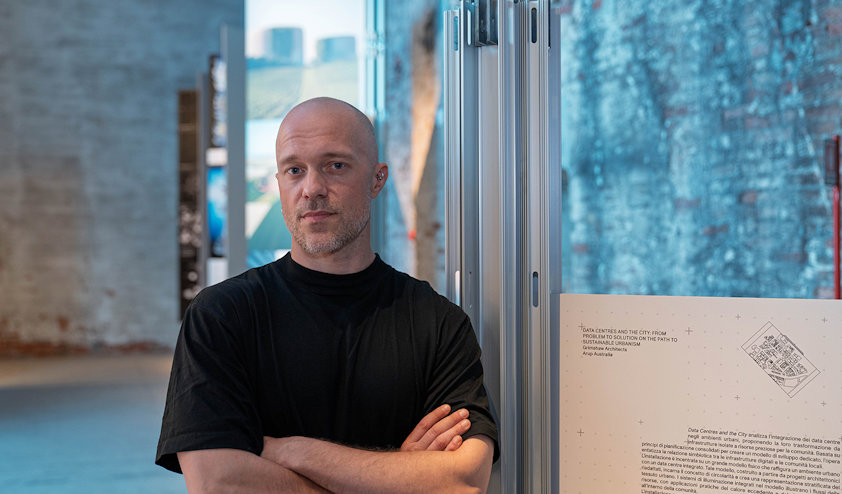 a man sitting in a doorway