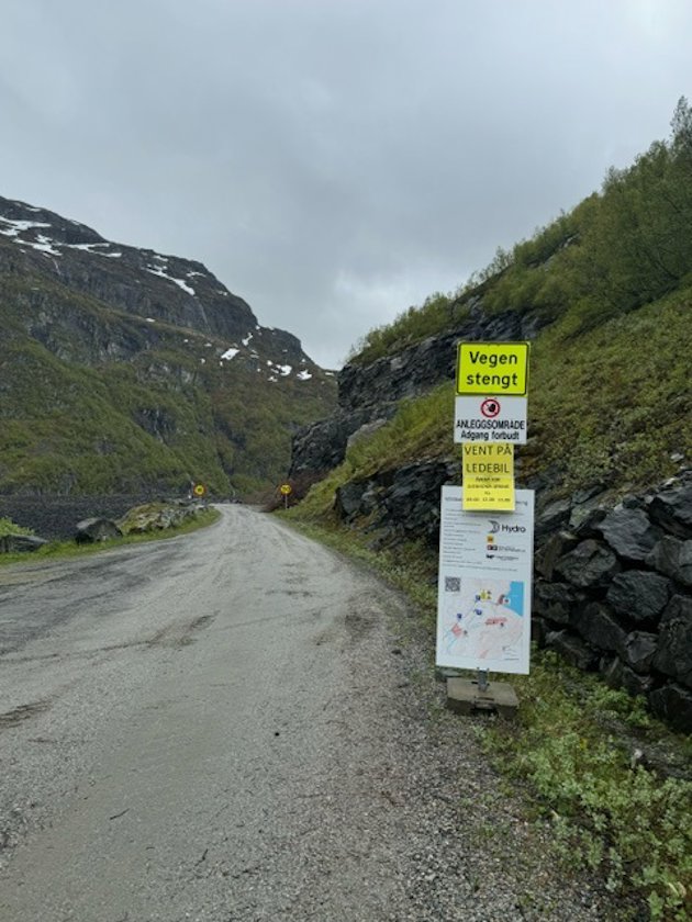 a road with signs on it