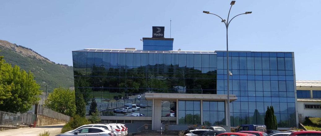 a building with a parking lot