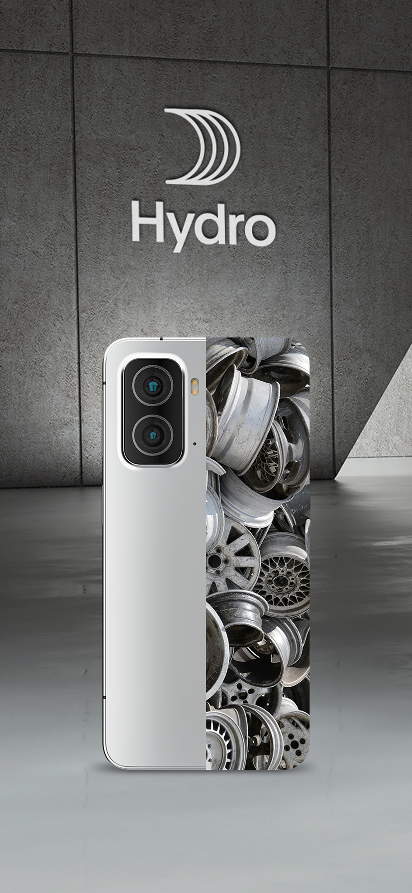 Illustration of Hydro's low-carbon and recycled aluminim offerings.