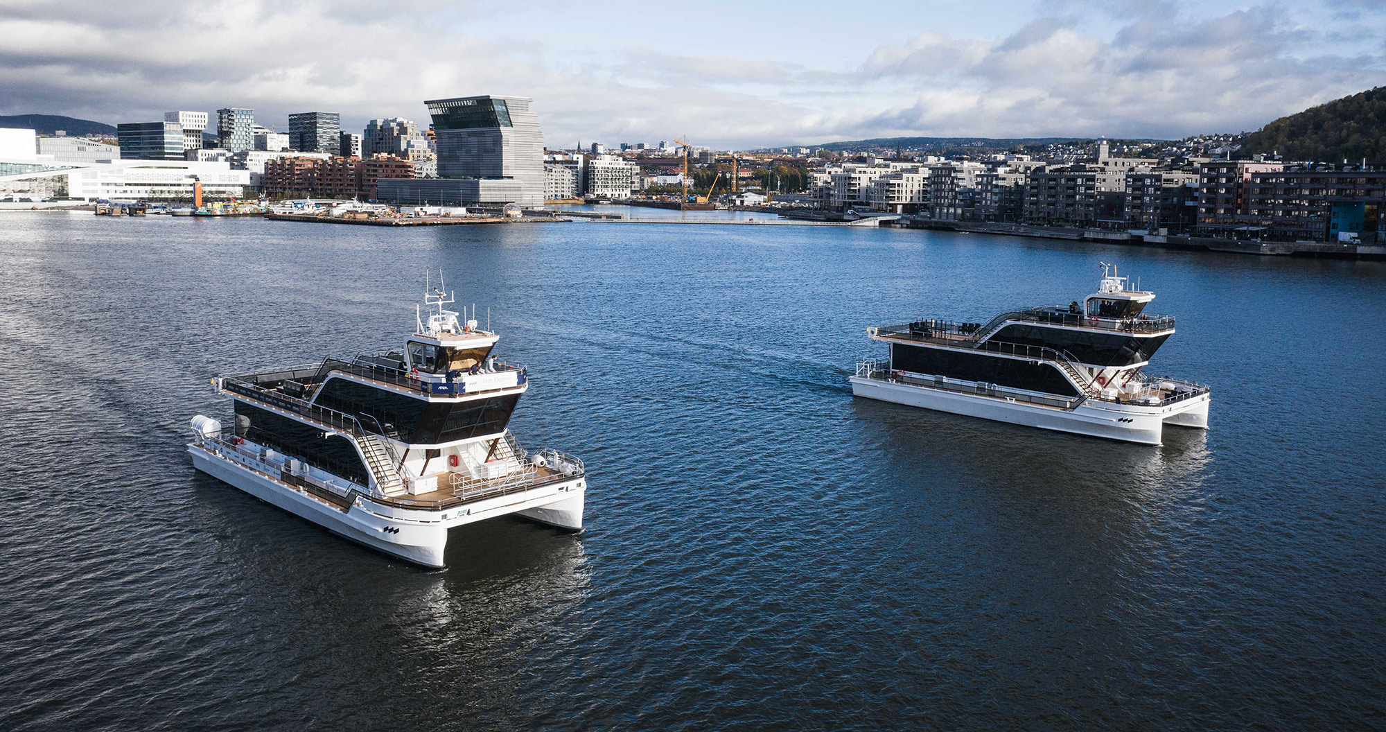 Brim Explorer ships in the Oslo fjord